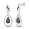 Thumbnail Image 1 of Black & White Diamond Earrings 1/2 ct tw Sterling Silver