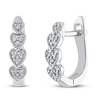 Thumbnail Image 1 of Diamond Hoop Earrings 1/20 ct tw Round-cut Sterling Silver