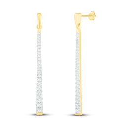 Diamond Drop Earrings 1/2 ct tw Round-Cut 10K Yellow Gold