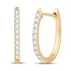 Thumbnail Image 0 of Diamond Hoop Earrings 1/4 ct tw Round-Cut 10K Yellow Gold