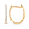 Thumbnail Image 1 of Diamond Hoop Earrings 1/4 ct tw Round-Cut 10K Yellow Gold