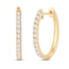 Thumbnail Image 0 of Diamond Hoop Earrings 1/2 ct tw Round-Cut 10K Yellow Gold