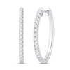 Thumbnail Image 0 of Diamond Hoop Earrings 3/4 ct tw Round-Cut 10K White Gold