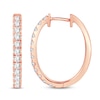 Thumbnail Image 2 of Diamond Hoop Earrings 1 ct tw Round-Cut 10K Rose Gold