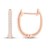 Thumbnail Image 1 of Diamond Hoop Earrings 1/8 ct tw Round-Cut 10K Rose Gold