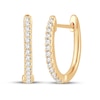 Thumbnail Image 0 of Diamond Hoop Earrings 1/8 ct tw Round-Cut 10K Yellow Gold