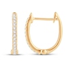 Thumbnail Image 1 of Diamond Hoop Earrings 1/8 ct tw Round-Cut 10K Yellow Gold