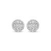 Thumbnail Image 2 of Diamond Earrings 1/6 ct tw Round & Baguette 10K White Gold