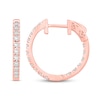 Thumbnail Image 1 of Diamond Hoop Earrings 1 ct tw Round-cut 10K Rose Gold