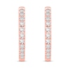 Thumbnail Image 2 of Diamond Hoop Earrings 1 ct tw Round-cut 10K Rose Gold