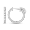 Thumbnail Image 0 of Diamond Hoop Earrings 1/2 ct tw Round-cut 10K White Gold