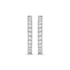 Thumbnail Image 1 of Diamond Hoop Earrings 1/2 ct tw Round-cut 10K White Gold