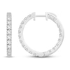 Thumbnail Image 1 of Diamond Hoop Earrings 3 ct tw Round-cut 10K White Gold