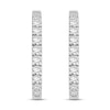 Thumbnail Image 2 of Diamond Hoop Earrings 3 ct tw Round-cut 10K White Gold