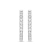 Thumbnail Image 2 of Diamond Hoop Earrings 1 ct tw Round-cut 10K White Gold