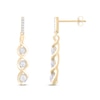 Thumbnail Image 1 of Diamond Dangle 3-Stone Earrings 1/4 ct tw Round-cut 10K Yellow Gold