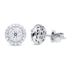 Thumbnail Image 1 of Diamond Stud Earrings 1-1/8 ct tw Round-Cut 14K White Gold