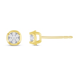 Diamond Stud Earrings 1/8 ct tw 10K Two-Tone Gold