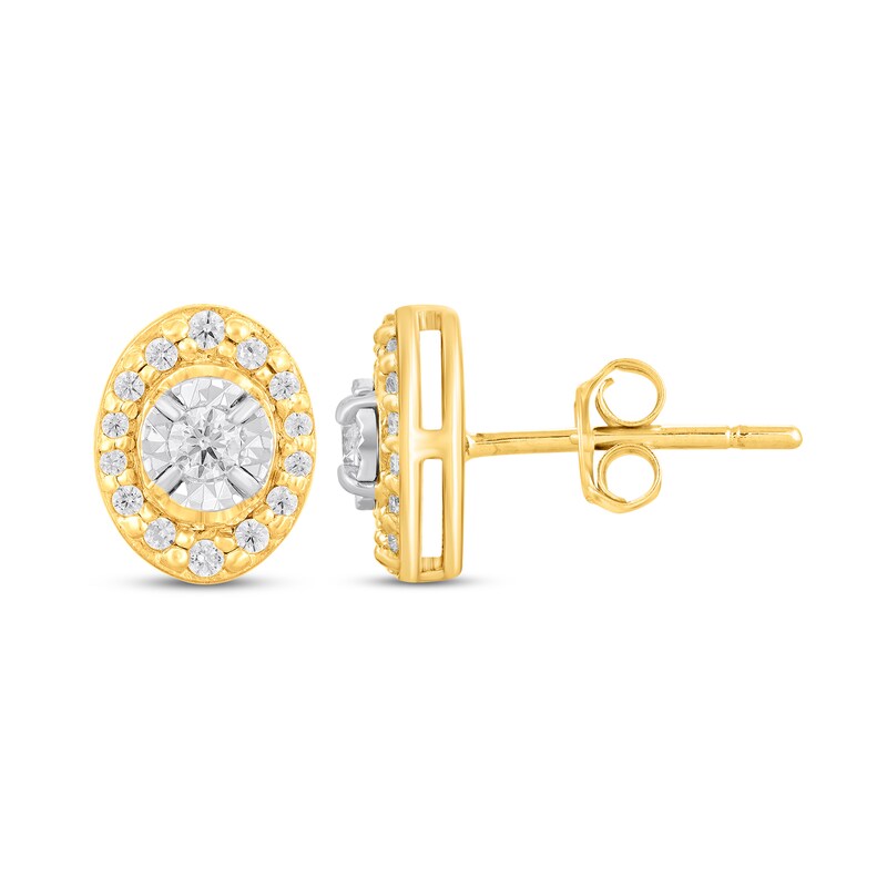 Diamond Stud Earrings 1/4 ct tw Round-Cut 10K Yellow Gold