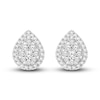 Thumbnail Image 2 of Multi-Diamond Earrings 1 ct tw Round-cut 10K White Gold