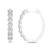 Thumbnail Image 1 of Diamond Heart Hoop Earrings 1/4 ct tw Sterling Silver