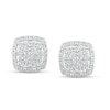 Thumbnail Image 3 of Diamond Cluster Earrings 1/4 ct tw Round-Cut 10K White Gold