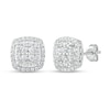 Thumbnail Image 0 of Diamond Cluster Earrings 1/2 ct tw Round-Cut 10K White Gold