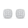 Thumbnail Image 2 of Diamond Cluster Earrings 1/2 ct tw Round-Cut 10K White Gold