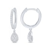 Thumbnail Image 1 of Diamond Huggie Hoop Earrings 1/3 ct tw Round-Cut 10K White Gold