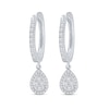 Thumbnail Image 2 of Diamond Huggie Hoop Earrings 1/3 ct tw Round-Cut 10K White Gold