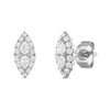 Thumbnail Image 1 of Forever Connected Diamond Earrings 3/8 ct tw Pear & Round-cut 10K White Gold