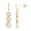 Thumbnail Image 1 of Diamond Drop Earrings 1/5 ct tw Round-cut 10K Yellow Gold