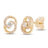 Thumbnail Image 1 of Encircled by Love Diamond Stud Earrings 1/5 ct tw Round-cut 10K Yellow Gold