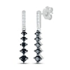 Thumbnail Image 1 of Black & White Diamond Earrings 1/3 ct tw Round-cut 10K White Gold