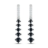 Thumbnail Image 2 of Black & White Diamond Earrings 1/3 ct tw Round-cut 10K White Gold