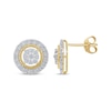 Thumbnail Image 1 of Multi-Diamond Halo Earrings 1/2 ct tw Round-cut 10K Two-Tone Gold