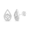 Thumbnail Image 1 of Love Entwined Diamond Stud Earrings 1/3 ct tw Round-cut 10K White Gold