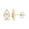 Thumbnail Image 2 of Love Entwined Diamond Stud Earrings 1/4 ct tw Round-cut 10K Yellow Gold