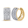 Thumbnail Image 1 of Diamond Huggie Hoop Earrings 1 ct tw 14K Yellow Gold 12mm