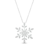 Thumbnail Image 1 of Diamond Snowflake Necklace 1/8 ct tw Sterling Silver 18&quot;