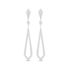 Thumbnail Image 2 of Round-Cut Diamond Pear-Shaped Drop Earrings 1/2 ct tw 10K White Gold