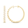 Thumbnail Image 0 of Round-Cut Diamond Hoop Earrings 1/2 ct tw 10K Yellow Gold