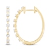 Thumbnail Image 1 of Round-Cut Diamond Hoop Earrings 1/3 ct tw 10K Yellow Gold