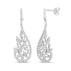 Thumbnail Image 1 of Round-Cut Diamond Leaf & Vine Drop Earrings 1/4 ct tw Sterling Silver