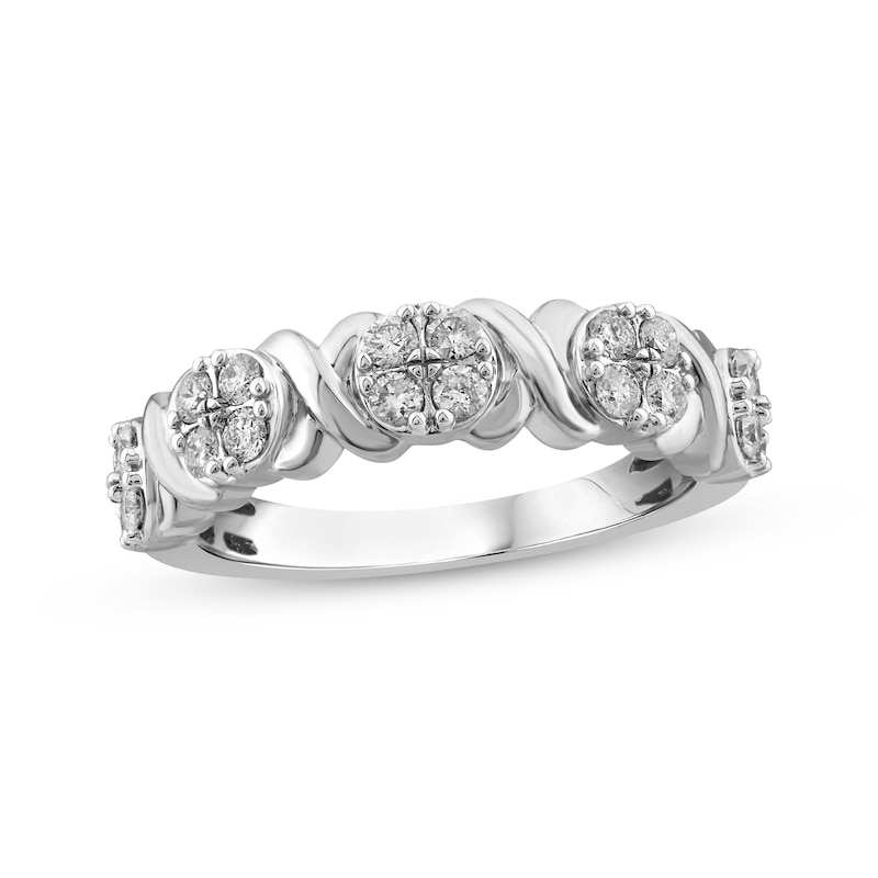 Main Image 1 of Round-Cut Diamond Anniversary Band 1/2 ct tw 14K White Gold