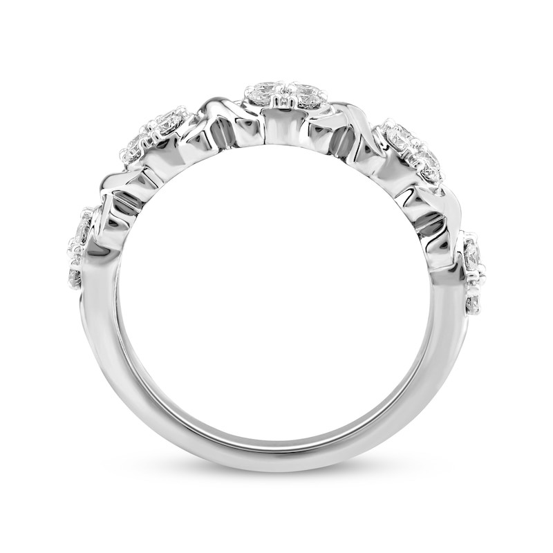 Main Image 2 of Round-Cut Diamond Anniversary Band 1/2 ct tw 14K White Gold