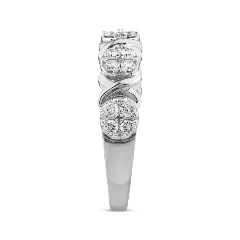 Main Image 3 of Round-Cut Diamond Anniversary Band 1/2 ct tw 14K White Gold