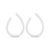 Thumbnail Image 2 of Diamond Open Pear-Shaped Earrings 1/2 ct tw 14K White Gold