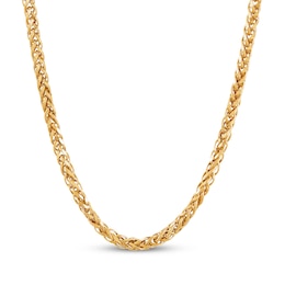 Wheat Chain Necklace 2.5mm Hollow 10K Yellow Gold 22&quot;