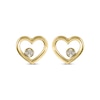 Thumbnail Image 2 of Diamond Accent Heart Outline Stud Earrings 10K Yellow Gold